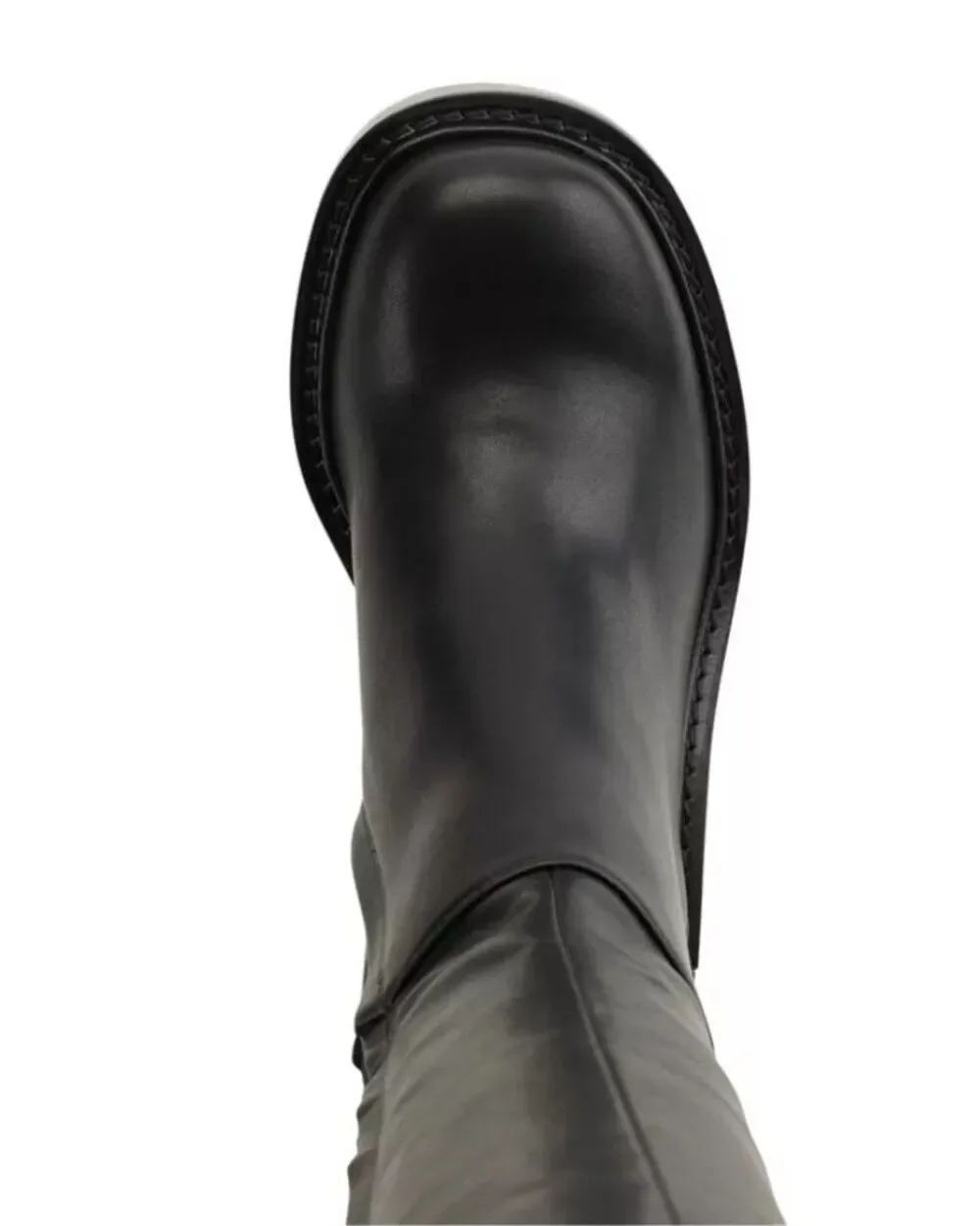 DKNY Black Smooth Heeled Over The Knee High Boots With Metallic Accents Size 6M
